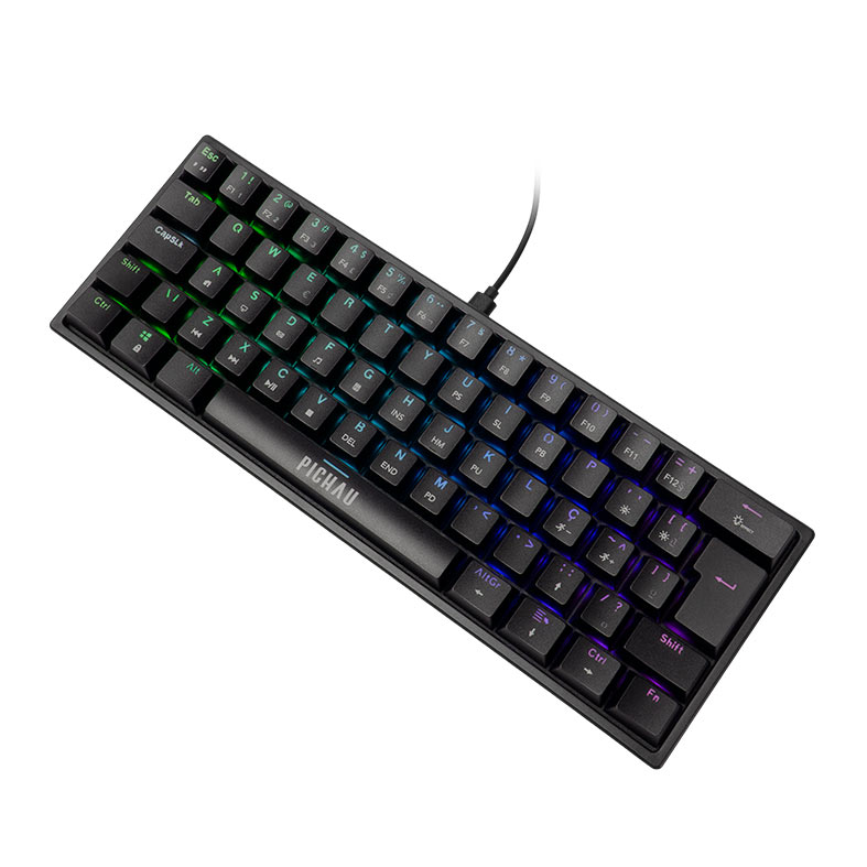 Teclado Mecanico Pichau Aurum V60, RGB, PBT, Switch Huano Vermelho, Preto, PG-ARML-RGB01 - miniatura 5