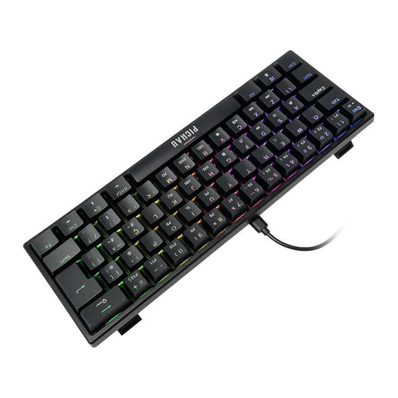 Teclado Mecanico Pichau Aurum V60, RGB, PBT, Switch Huano Vermelho, Preto, PG-ARML-RGB01 - miniatura 6