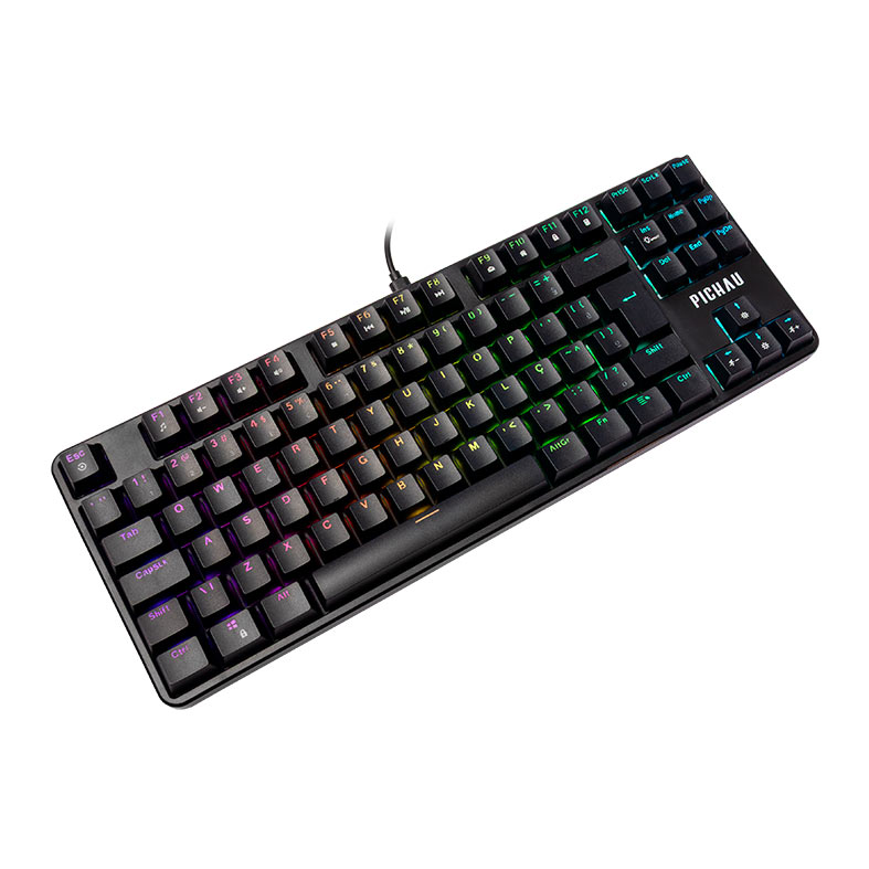 Teclado Mecanico Pichau Aurum V80, RGB, PBT, Switch Huano Vermelho, Preto, PG-ARMT-RGB01 - miniatura 3