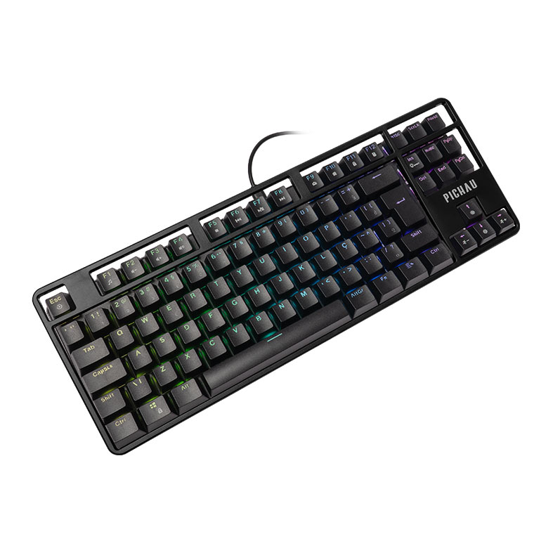 Teclado Mecanico Pichau Aurum V80, RGB, PBT, Switch Huano Vermelho, Preto, PG-ARMT-RGB01 - miniatura 4