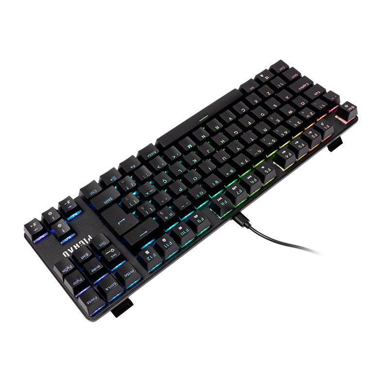 Teclado Mecanico Pichau Aurum V80, RGB, PBT, Switch Huano Vermelho, Preto, PG-ARMT-RGB01 - miniatura 7