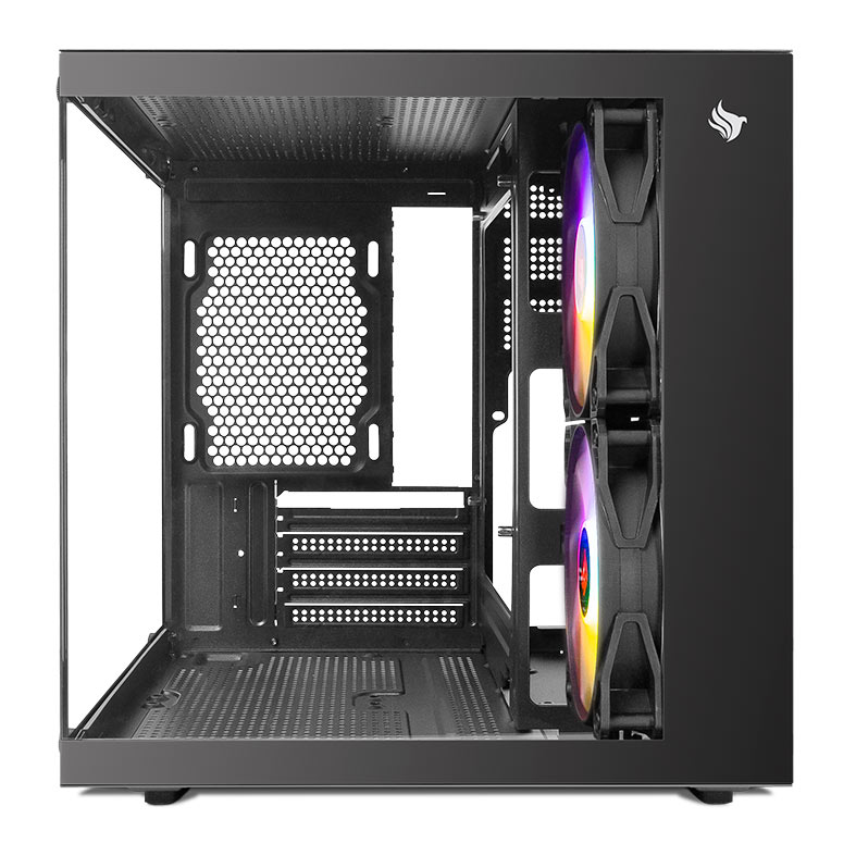 Gabinete Gamer Pichau Atom X, Mini-Tower, Lateral de Vidro, Com 2 Fans, Preto, PG-ATOMX-BK - miniatura 3