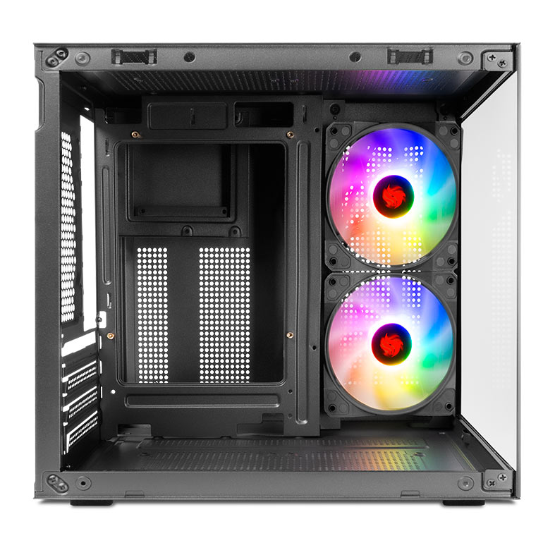 Gabinete Gamer Pichau Atom X, Mini-Tower, Lateral de Vidro, Com 2 Fans, Preto, PG-ATOMX-BK - miniatura 5