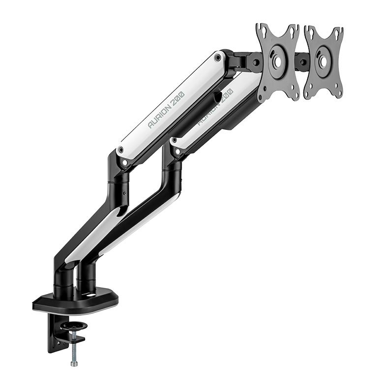 Suporte Articulado Para Dois Monitores Pichau Aurion 200, RGB, 17 Pol. a 32 Pol., Preto e Branco, PG-AUR200-RGB01 - miniatura 4