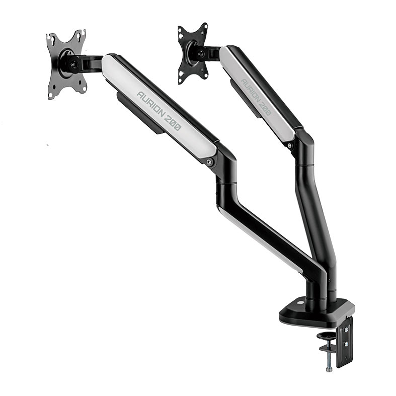 Suporte Articulado Para Dois Monitores Pichau Aurion 200, RGB, 17 Pol. a 32 Pol., Preto e Branco, PG-AUR200-RGB01 - miniatura 6