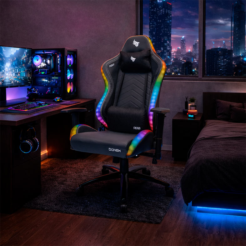 Cadeira Gamer Pichau Donek, RGB, Preto, PG-DNK-RGB01 - miniatura 3