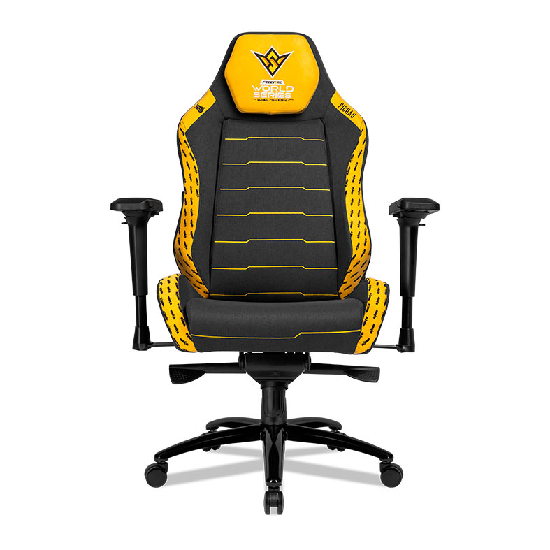 Cadeira Gamer Pichau Free Fire World Series, Espuma Moldada, Braco 4D, Preto e Amarelo, PG-FFWWS-BY - miniatura 4