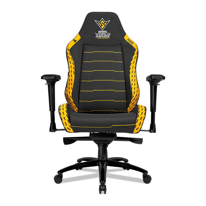 Cadeira Gamer Pichau Free Fire World Series, Espuma Moldada, Braco 4D, Preto e Amarelo, PG-FFWWS-BY - miniatura 9
