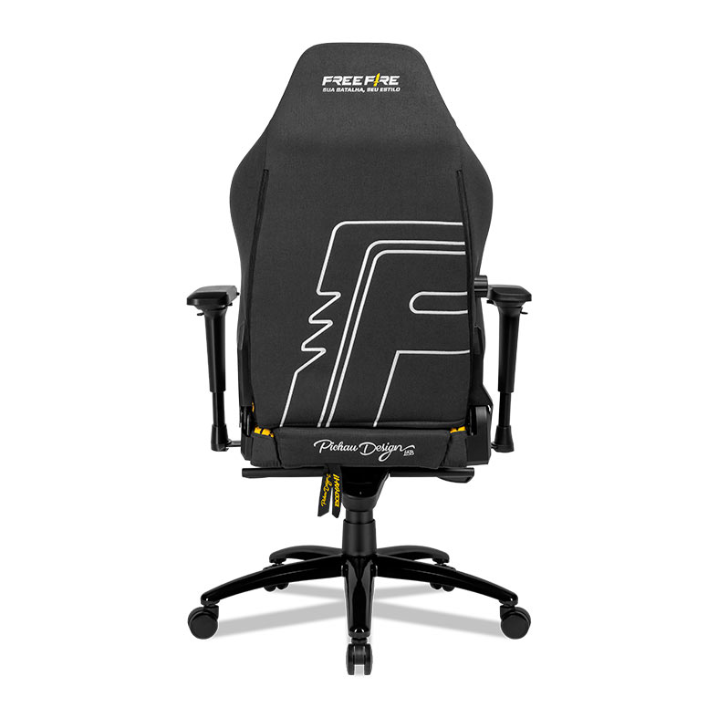 Cadeira Gamer Pichau Free Fire World Series, Espuma Moldada, Braco 4D, Preto e Amarelo, PG-FFWWS-BY - miniatura 10