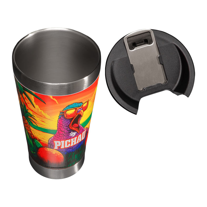 Copo Termico Pichau Tropical, 473ml, Laranja e Roxo, PG-HHR100-OG01 - miniatura 4