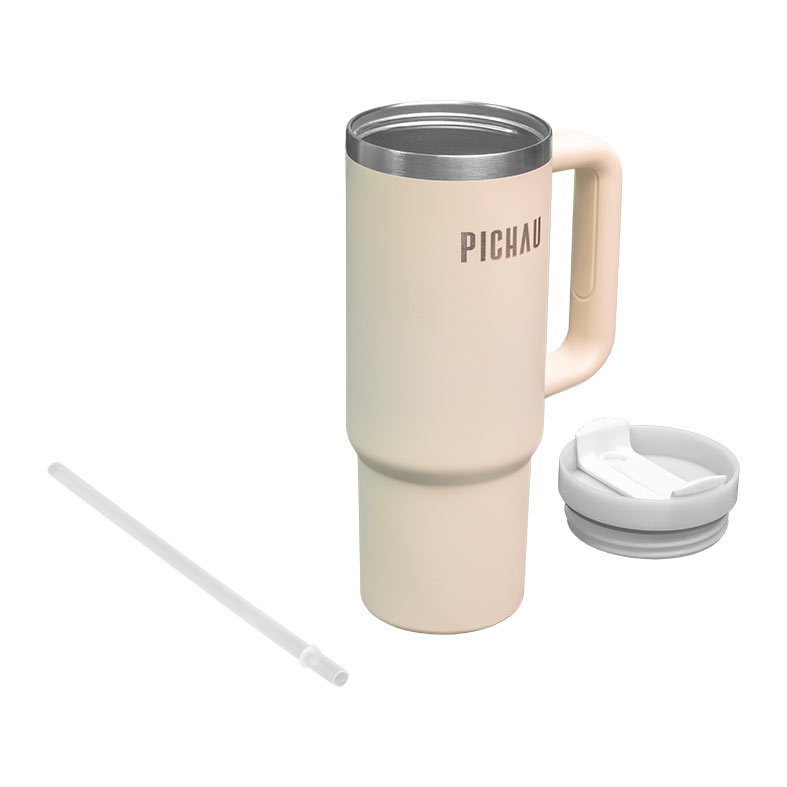 Copo Termico Pichau HR160, Com Canudo, 887ml, Bege, PG-HR160-BG01 - miniatura 4