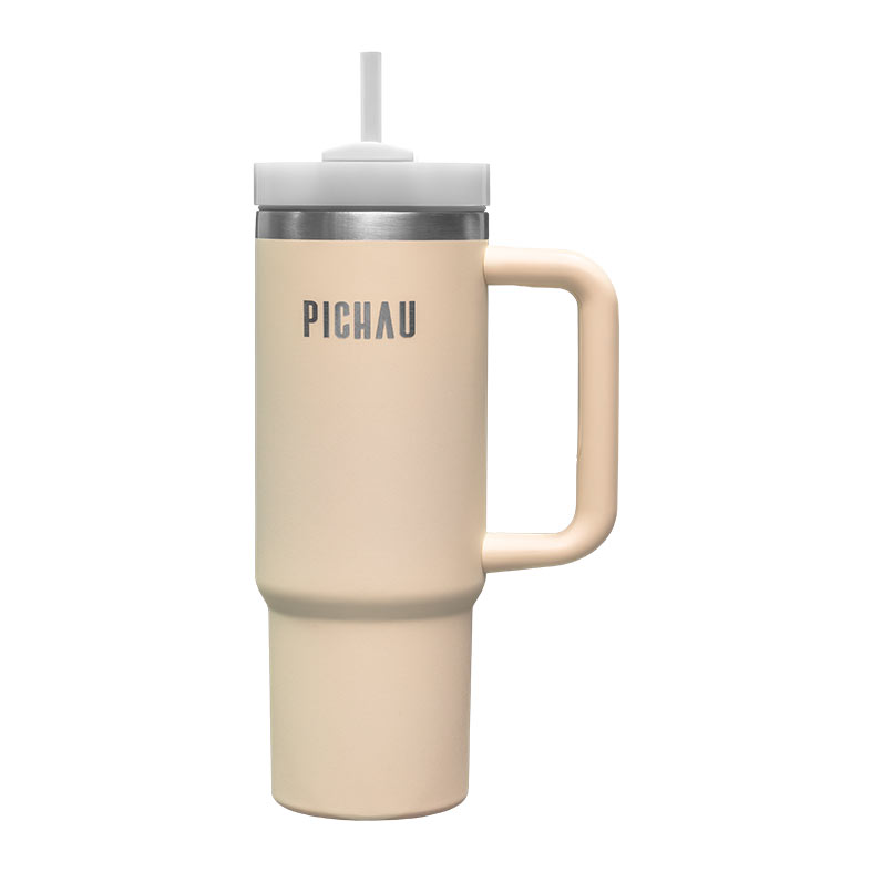 Copo Termico Pichau HR160, Com Canudo, 887ml, Bege, PG-HR160-BG01 - miniatura 3