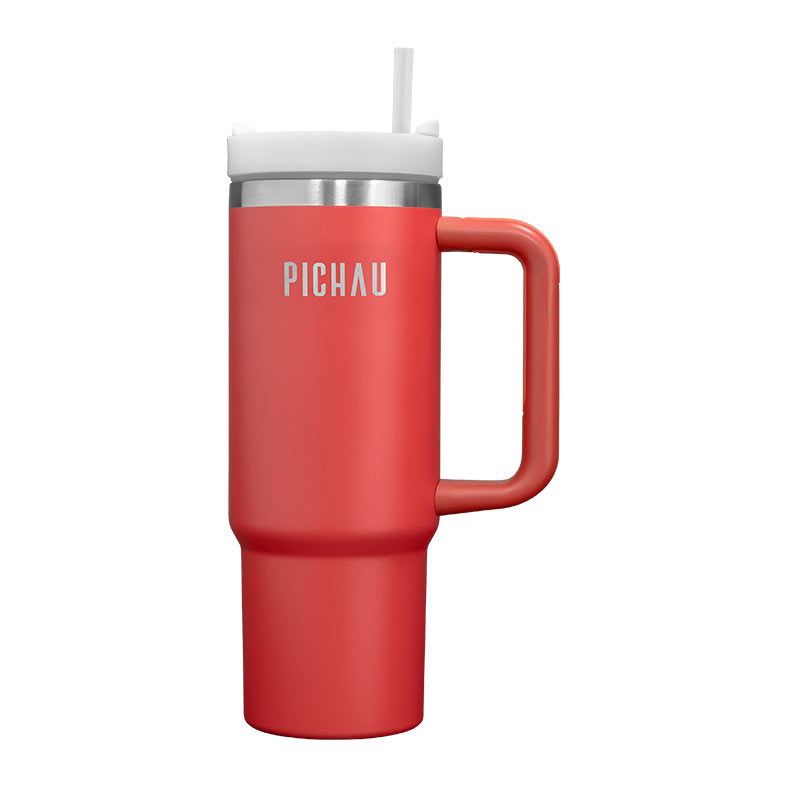 Copo Termico Pichau HR160, Com Canudo, 887ml, Vermelho, PG-HR160-RD01 - miniatura 3