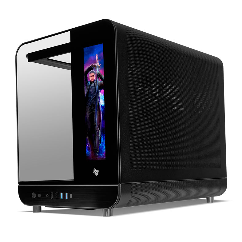 Gabinete Gamer Pichau Ikaros, ARGB, Mini-Tower, Tela LCD, Lateral de Vidro, Com 3 Fans, Preto, PG-IKO-BK3L - miniatura 4