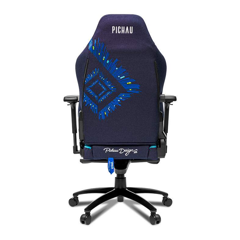 Cadeira Gamer Pichau Intel Unlocked, Espuma Moldada, Braco 4D, Azul, PG-INTEL-01 - miniatura 9