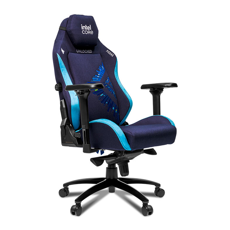 Cadeira Gamer Pichau Intel Unlocked, Espuma Moldada, Braco 4D, Azul, PG-INTEL-01 - miniatura 4