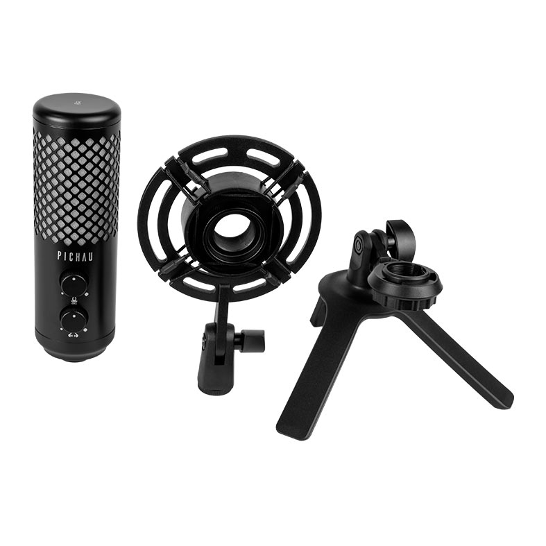 Microfone Pichau Izar, RGB, USB, Preto, PG-IZR-RGB01 - miniatura 7