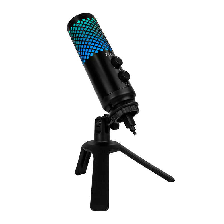 Microfone Pichau Izar, RGB, USB, Preto, PG-IZR-RGB01 - miniatura 3