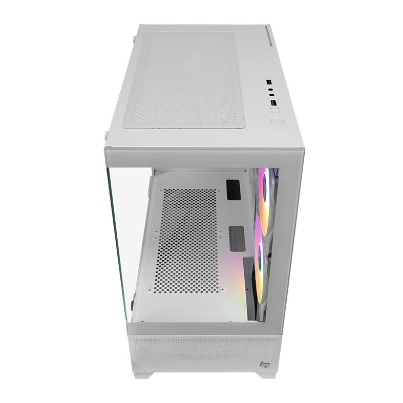 Gabinete Gamer Pichau Magpie 4B, Mini-Tower, lateral de Vidro, Com 2 Fans, Branco, PG-MAG4B-WH2 - miniatura 4