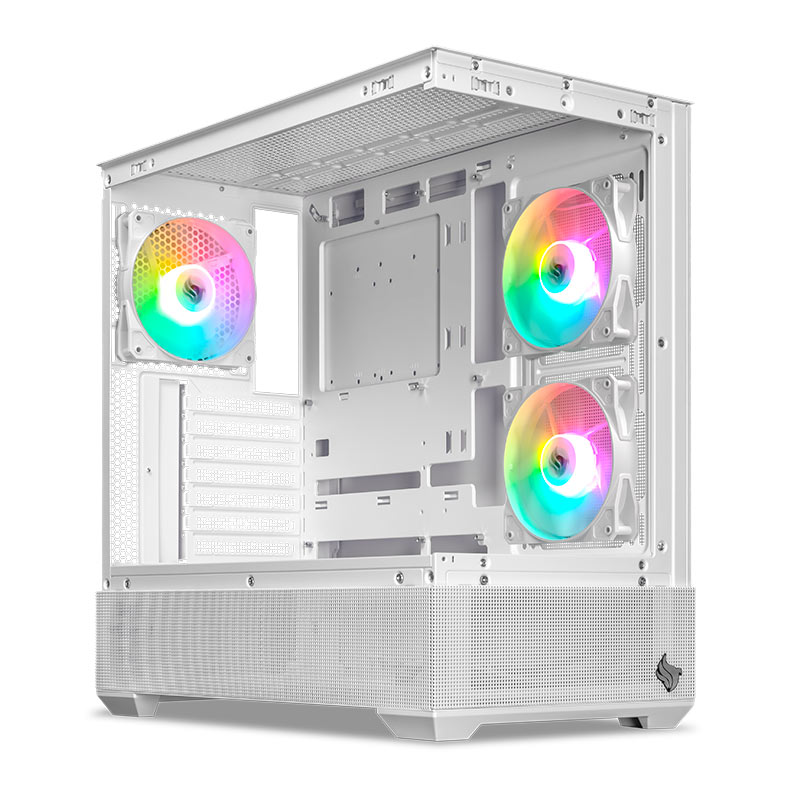 Gabinete Gamer Pichau Magpie 4X, ARGB, Mid-Tower, Lateral de Vidro, Com 3 Fans, Branco, PG-MAG4X-WH3F - miniatura 3