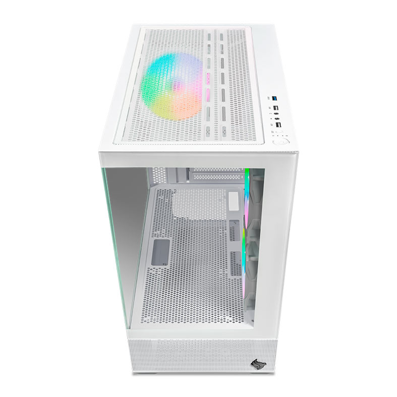 Gabinete Gamer Pichau Magpie 4X, ARGB, Mid-Tower, Lateral de Vidro, Com 3 Fans, Branco, PG-MAG4X-WH3F - miniatura 4