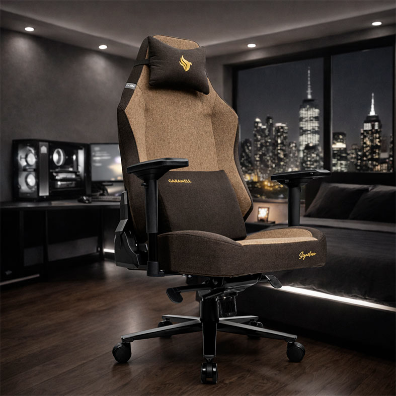 Cadeira Gamer Pichau Nova Signature Caramel, Espuma Moldada, Braco 4D, Marrom, PG-NVS-CR01 - miniatura 3