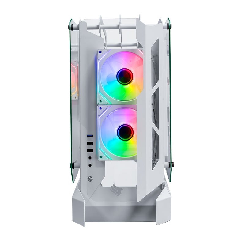 Gabinete Gamer Pichau Odysseus, RGB, Mid-Tower, Lateral de Vidro, Com 3 Fans, Branco, PG-ODY-WH3F - miniatura 4