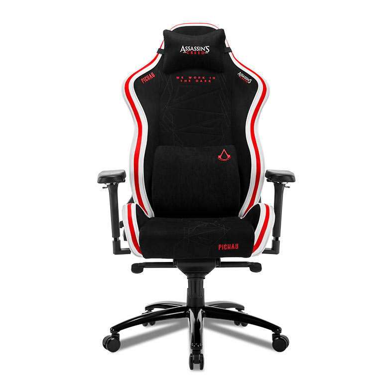 Cadeira Gamer Pichau Omega S Assassins Creed Legacy, Braco 4D, Preto e Vermelho, PG-OMGS-ASC - miniatura 4