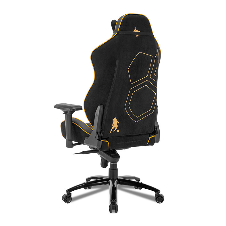 Cadeira Gamer Pichau Omega R10 Ronaldinho, Espuma Moldada, Braco 4D, Preto e Dourado, PG-OMGS-R10 - miniatura 9