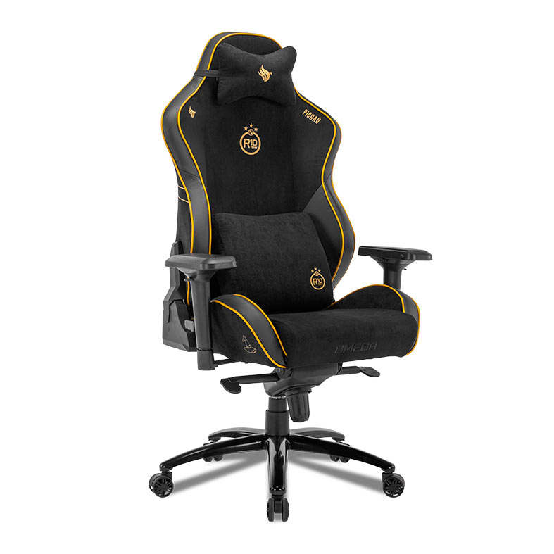 Cadeira Gamer Pichau Omega R10 Ronaldinho, Espuma Moldada, Braco 4D, Preto e Dourado, PG-OMGS-R10 - miniatura 4