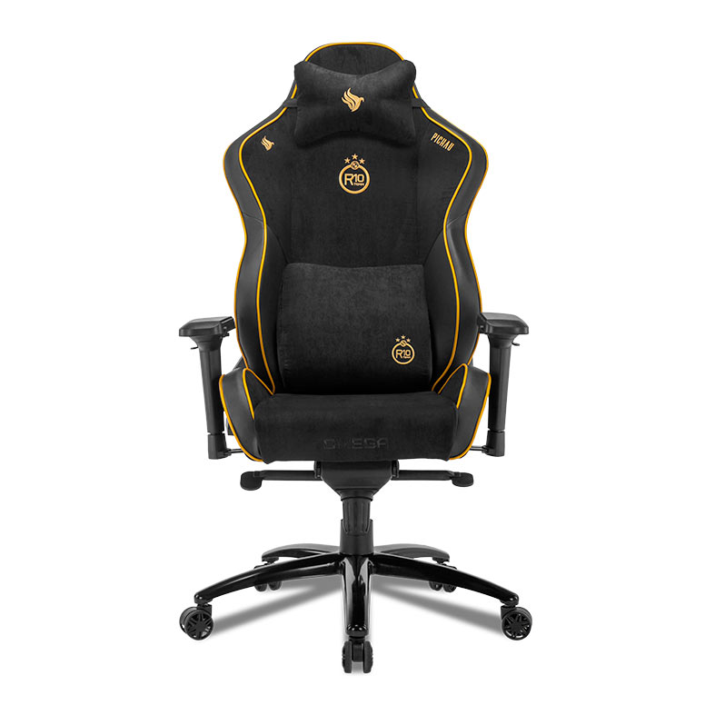 Cadeira Gamer Pichau Omega R10 Ronaldinho, Espuma Moldada, Braco 4D, Preto e Dourado, PG-OMGS-R10 - miniatura 3