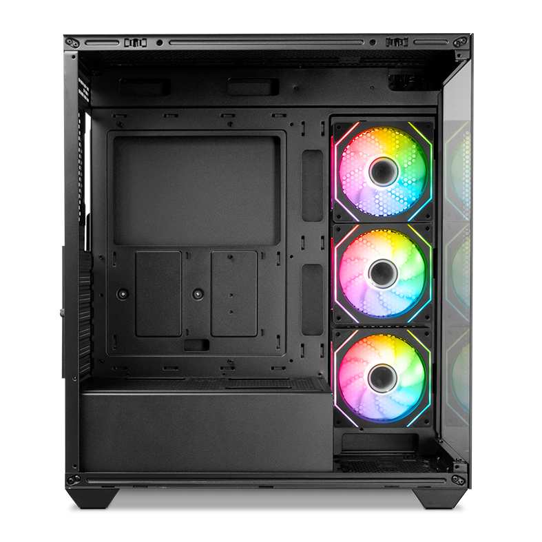 Gabinete Gamer Pichau Pouter 4B, Mid-Tower, Lateral de Vidro, Com 3 Fans, Preto, PG-PO4B-BK-3F - miniatura 5