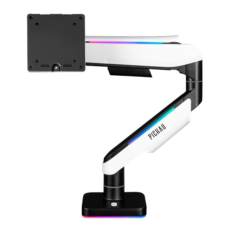Suporte Articulado Com Pistao a Gas Para Monitor Pichau Serpens, 17 Pol. a 49 Pol., RGB, Preto e Branco, PG-SRPNS-RGB01 - miniatura 4