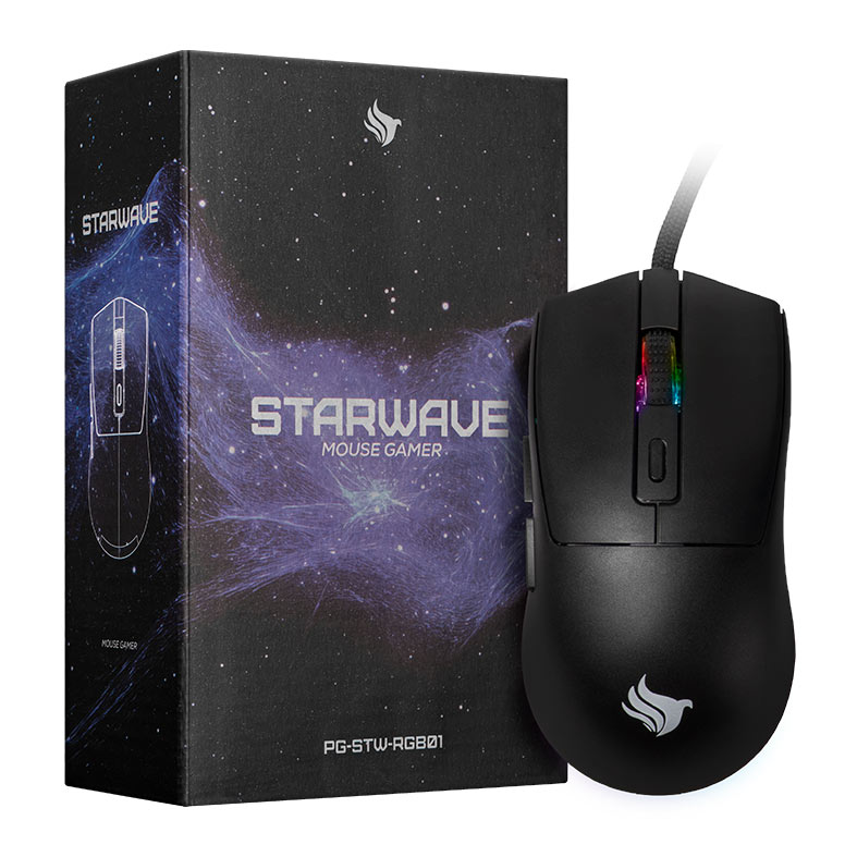 Mouse Gamer Pichau Starwave, RGB, 12400DPI, 6 Botoes, Preto, PG-STW-RGB01 - miniatura 6