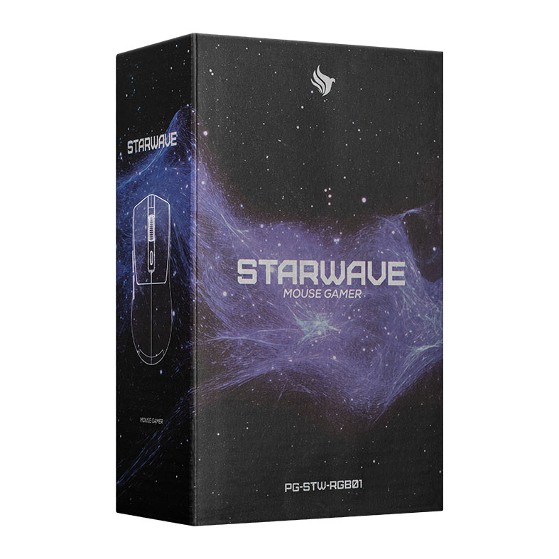 Mouse Gamer Pichau Starwave, RGB, 12400DPI, 6 Botoes, Preto, PG-STW-RGB01 - miniatura 7