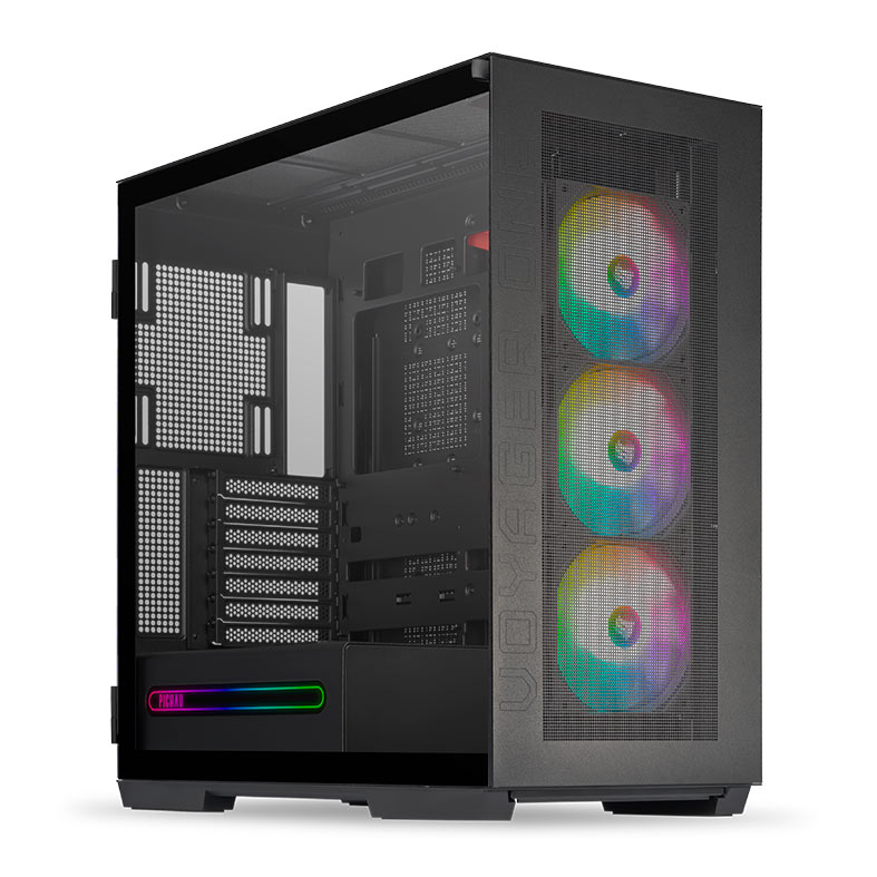 Gabinete Gamer Pichau Voyager One, ARGB, Full-Tower, Lateral de Vidro, Com 3 Fans e 2 frontais, Preto, PG-VY1-BK-3F - miniatura 3