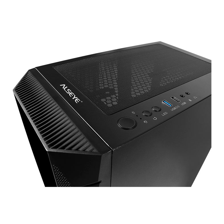 Gabinete Gamer Alseye Phantom, Mid-Tower, Lateral de Vidro, Preto, PHANTOM1.0-BK - miniatura 6