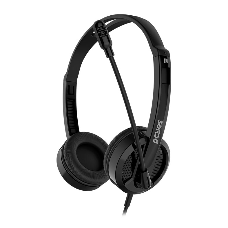 Headset Office PCYes HB300, Drivers 30mm, Preto, PHB300 - miniatura 3