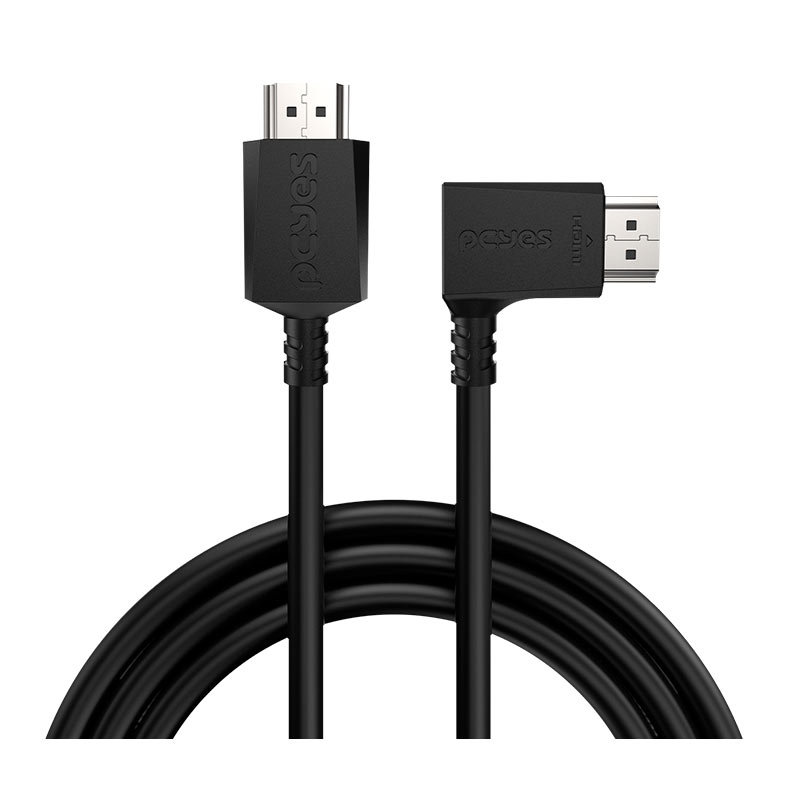 Cabo HDMI PCYes, Conector 90 Graus Horizontal, 1m, Preto, PHM21-1H - miniatura 4