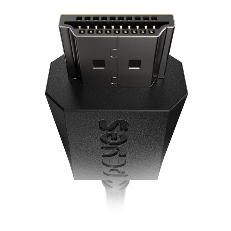 Cabo HDMI PCYes, Conector 90 Graus Horizontal, Nylon, 3m, Preto, PHM21-3HNP - miniatura 5