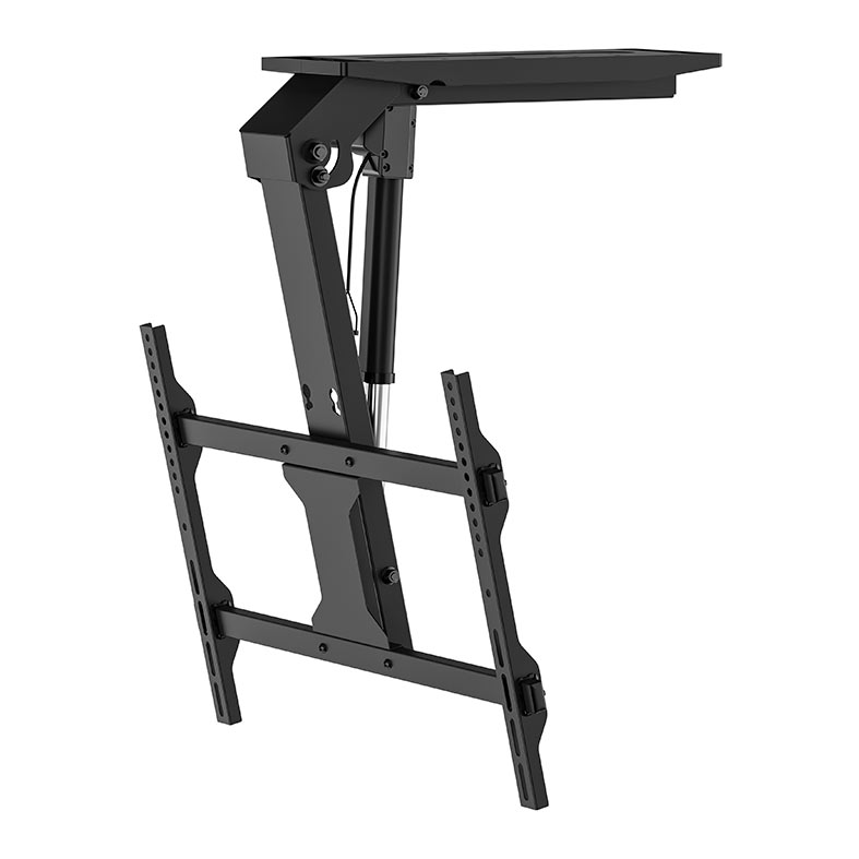 Suporte de Teto Reclinavel Para TV Brateck, Ate 75 Pol, Com Controle, Preto, PLB-M0746 - miniatura 3
