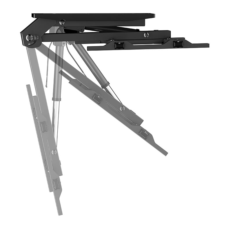 Suporte de Teto Reclinavel Para TV Brateck, Ate 75 Pol, Com Controle, Preto, PLB-M0746 - miniatura 6