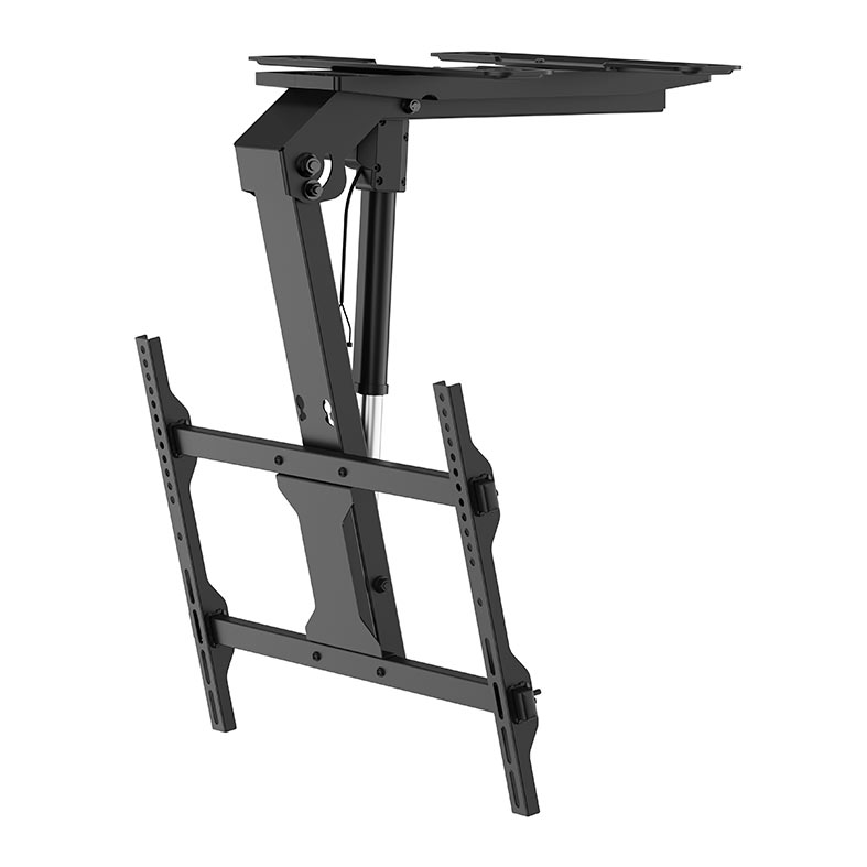 Suporte de Teto Reclinavel Para TV Brateck, Ate 75 Pol, Com Controle, Preto, PLB-M0746D - miniatura 3