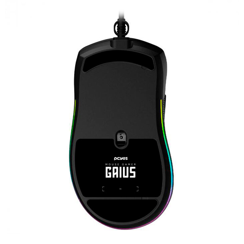 Mouse Gamer Pcyes Gaius, RGB, 12400DPI, 7 Botoes, Preto, PMGGBV - miniatura 9