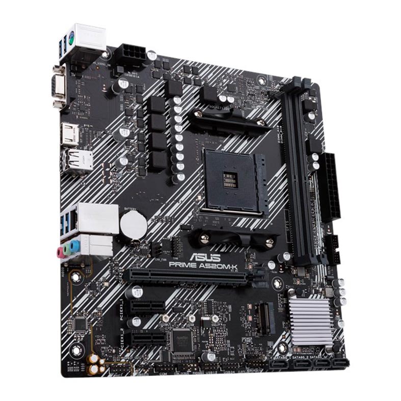 Placa Mae Asus PRIME A520M-K DDR4 Socket AM4 Chipset AMD A520, PRIME-A520M-K - miniatura 3