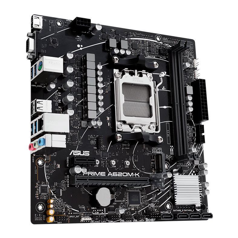 Placa Mae Asus PRIME A620M-K, DDR5, Socket AMD AM5, M-ATX, Chipset AMD A620, PRIME-A620M-K - miniatura 4