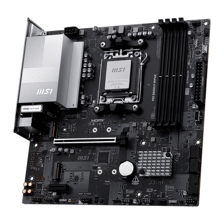 Placa Mae MSI Pro B840M-P WiFi6E, DDR5, Socket AMD AM5, M-ATX, Chipset AMD B840, PRO-B840M-P-WIFI6E - miniatura 5
