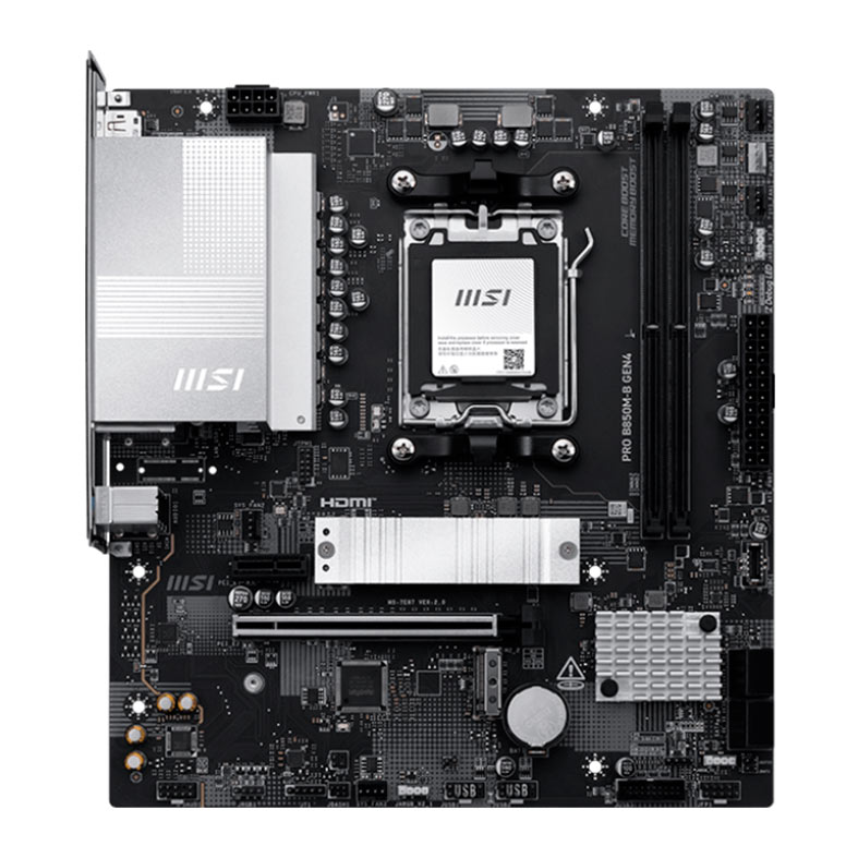 Placa Mae MSI Pro B850M-B Gen4, DDR5, Socket AMD AM5, M-ATX, Chipset AMD B850, PRO-B850M-B-GEN4 - imagem 1