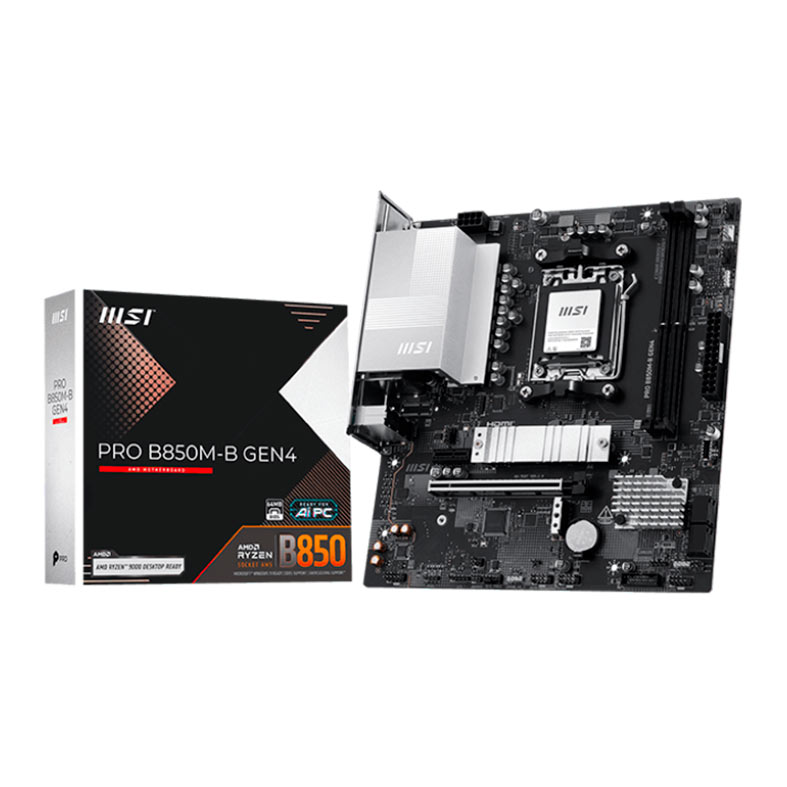 Placa Mae MSI Pro B850M-B Gen4, DDR5, Socket AMD AM5, M-ATX, Chipset AMD B850, PRO-B850M-B-GEN4 - miniatura 3