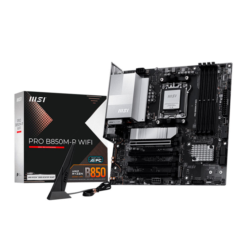 Placa Mae MSI Pro B850M-P Wifi, DDR5, Socket AMD AM5, M-ATX, Chipset AMD B850, PRO-B850M-P-WIFI - miniatura 3